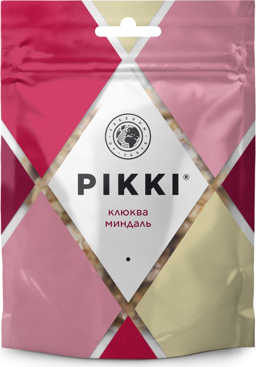 Pikki Клюква-Миндаль конфеты орехово-фруктовые, 50 г0120710 Pikki Клюква-Миндаль конфеты орехово-фруктовые, 50 г0120710Полезные снеки из орехов, злаков и сухофруктов для быстрого перекуса.