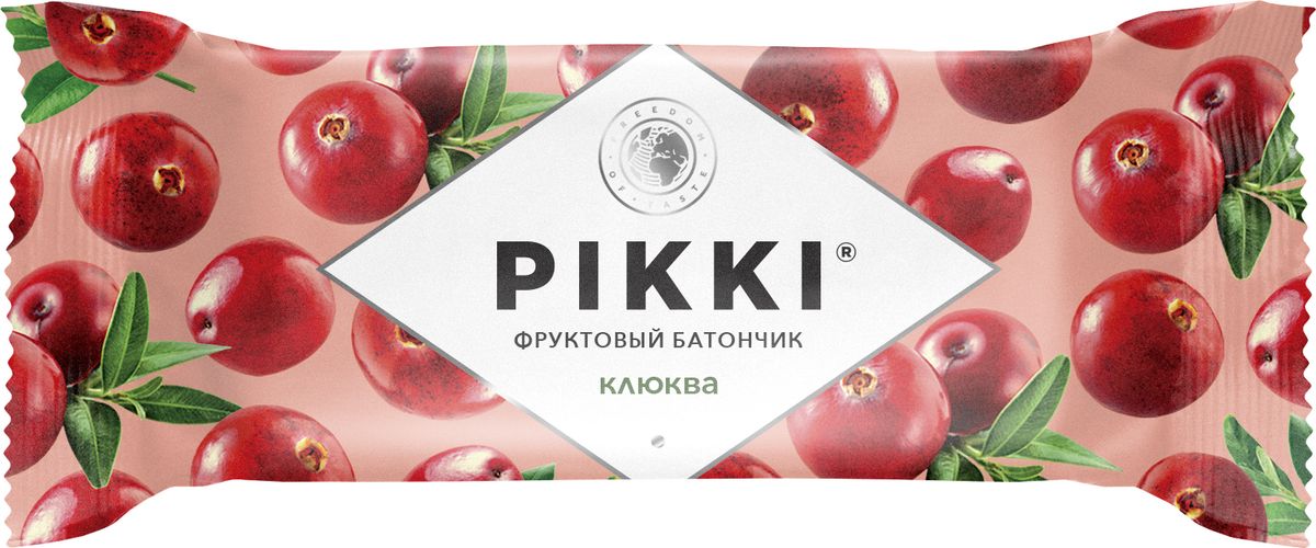 Pikki Клюква-Яблоко батончик орехово-фруктовый, 25 г0120710 Pikki Клюква-Яблоко батончик орехово-фруктовый, 25 г0120710Не любите или не едите орехи? Клюква, изюм, финики, сушеные яблоки и абрикосы - вот из чего состоят фруктовые батончики PIKKI. Сухофрукты превратились в нежнейшую массу с большим содержанием белка и питательных веществ. Буквально тают во рту и придают сил во время работы, учебы или после тренировки.