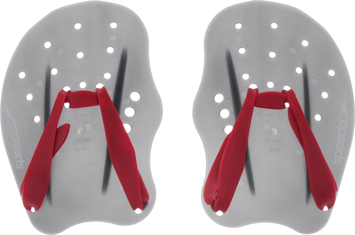 Лопатки для гребли Speedo Tech Paddle Au, цвет: серый. Размер S3B327 Лопатки для гребли Speedo Tech Paddle Au, цвет: серый. Размер S3B327Лопатки для плавания Speedo Tech Paddle Au изготовлены из полипропилена и силикона. Лопатки перекрывают поверхность ладони, равномерно распределяя нагрузку от давления на воду по всей кисти. Основным назначением является обучение правильной гребковой технике, а также укрепление мышц рук, плечевого пояса и спины. Специальная форма лопаток обеспечивает максимальное удобство во время плавания. Отверстия в лопатках улучшают чувствительность потока воды.