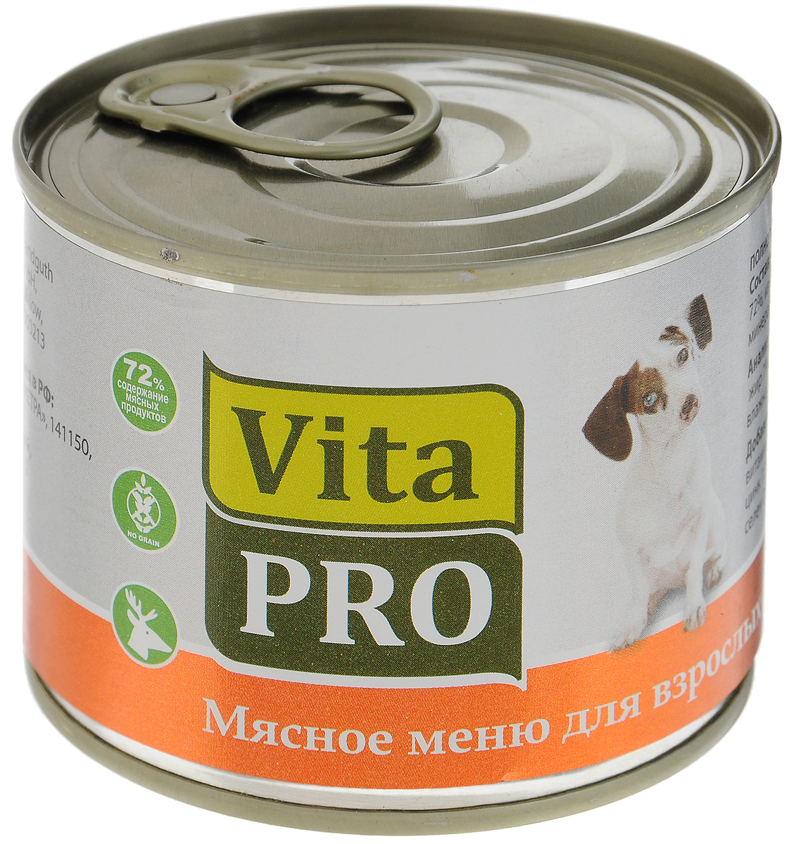 Консервы Vita ProМясное меню для собак, дичь, 200 г0120710 Консервы Vita ProМясное меню для собак, дичь, 200 г0120710Консервы Vita ProМясное меню - это корм из натурального мяса без овощей и злаков с добавлением кальция для растущего организма. Не содержит искусственных красителей и усилителей вкуса. Имеет крупнофаршевую текстуру.Товар сертифицирован.