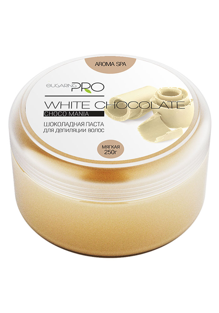 Sugaring Pro Сахарная паста Белый шоколад мягкой плотности, 250 г1301210 Sugaring Pro Сахарная паста Белый шоколад мягкой плотности, 250 г1301210Паста мягкой плотности идеально подходит для удаления всех типов волос на любом участке тела. Сохраняет живые клетки кожи, удаляя только омертвевшие роговые чешуйки и волосы. Не вызывает аллергии и раздражение. Белый шоколад придаст коже нежный тонкий аромат и поднимет настроение. Эффекта хватает на 3 – 4 недели.