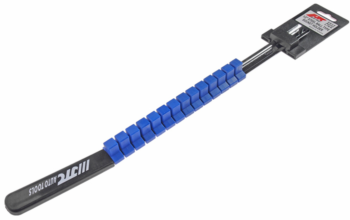 JTC Держатель головок 1/2. JTC-5914CA-3505 JTC Держатель головок 1/2. JTC-5914CA-3505Шариковый фиксатор обеспечивает надежное хранение головок. Пластиковая рукоятка обеспечивает удобный захват и перемещение планки. Различная цветовая индикация для различных типоразмеров, что позволяет быстро выбирать требуемый размер головок. Поставляется с 14-ю фиксаторами. Размер: 1/2". Длина: 445 ммЦвет: синий.Габаритные размеры: 505/60/25 мм. (Д/Ш/В)Вес: 218 гр.