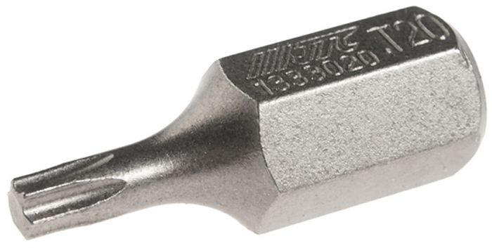 JTC Вставка 10 мм TORX Т20х30 мм. JTC-133302080621 JTC Вставка 10 мм TORX Т20х30 мм. JTC-133302080621Размер: Т20 х 30 мм., удлиненная TORX.Длина насадки: 10 мм.Материал: S2 сталь.