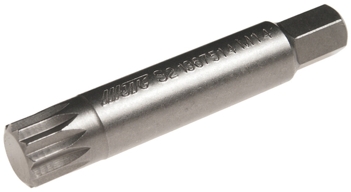 Бита JTC Spline, удлиненная, М14х75 мм, 10 мм. JTC-1367514K100 Бита JTC Spline, удлиненная, М14х75 мм, 10 мм. JTC-1367514K100Бита JTC Spline, удлиненная выполнена из стали.Размер: М14.Общая длина: 75 мм.Длина биты: 10 мм.