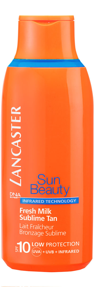 Lancaster Body Protection Лосьон солнцезащитный для тела spf 10, 175 млFS-00897 Lancaster Body Protection Лосьон солнцезащитный для тела spf 10, 175 млFS-00897Более 40 лет Lancaster дарит вам непревзойденную защиту от солнца для золотистого и сияющего загара. Сегодня Lancaster идет еще дальше! Мы создаем новые стандарты в солнечной защите, выходя за границы солнечных фильтров UVA и UVB, чтобы ваша кожа наслаждалась солнцем и выглядела еще более красивой, чем когда-либо. Ученые Lancaster – пионеры в разработке солнцезащитных средств, совершенствуя защиту от УФ-лучей, создали настоящую экспертизу по защите и восстановлению поврежденной ДНК кожи. В результате появилась инновационная Infrared Technology – технология по защите от инфракрасного излучения, влияющего также на потерю упругости и эластичности кожи. Благодаря более совершенной защите кожа сохраняет свою красоту надолго. Загар становится золотистым, красивым и сохраняется длительное время, а кожа идеально увлажненная и шелковистая.