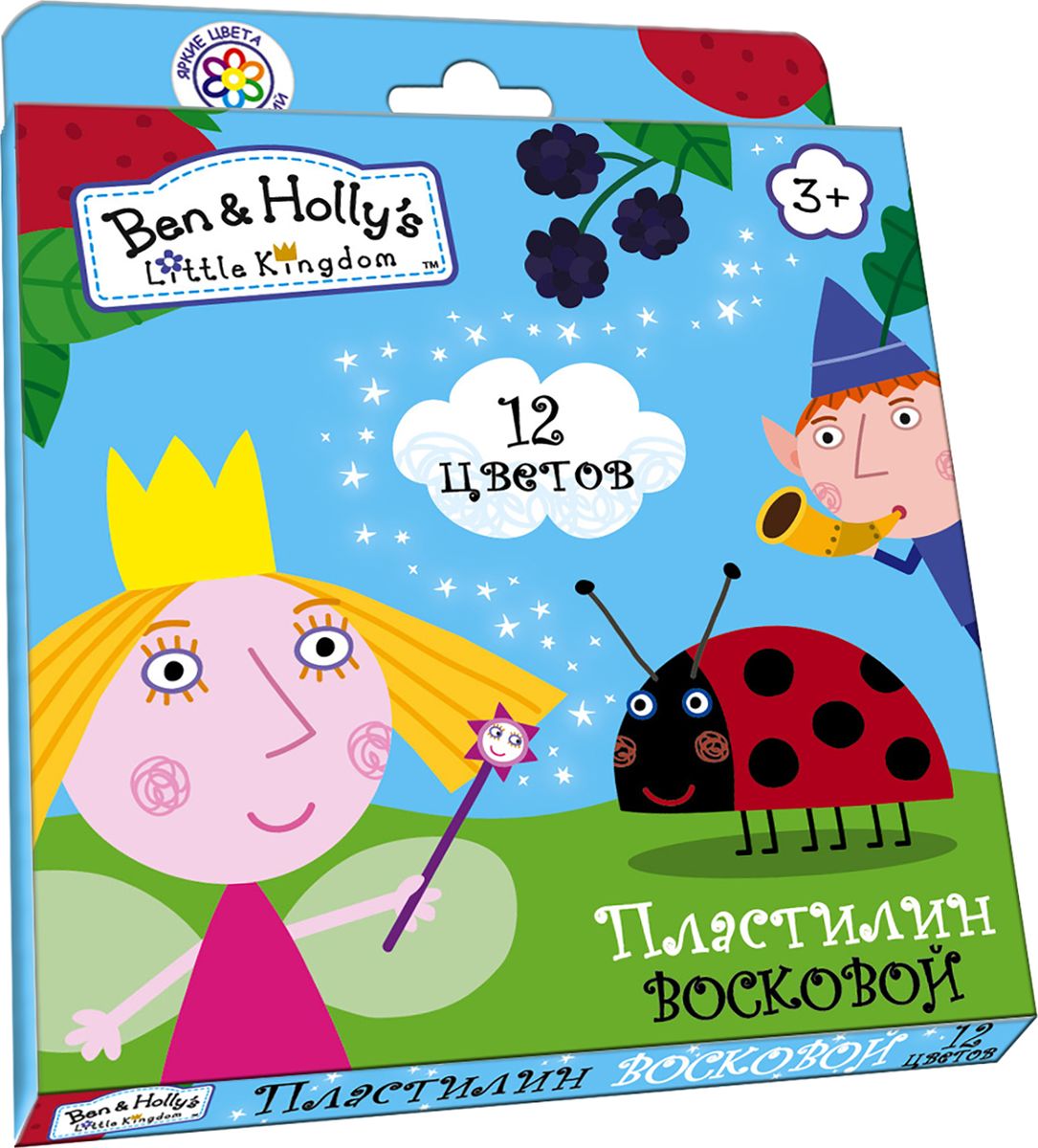 Ben&Holly Пластилин восковой Бен и Холли 12 цветов72523WD Ben&Holly Пластилин восковой Бен и Холли 12 цветов72523WDЯркий восковый пластилин Бен и Холли поможет вашему малышу создавать не только прекрасные поделки, но и рисунки. Изготовленный на основе природного воска и натуральных наполнителей, он обладает особой мягкостью и пластичностью: легко разминается и моделируется детскими пальчиками, не пачкается, не прилипает к рукам и рабочей поверхности, не крошится, не высыхает, хорошо держит форму, его цвета легко смешиваются друг с другом. Создавайте новые цвета и оттенки, лепите, рисуйте и экспериментируйте, развивая при этом у ребенка мелкую моторику, тактильное восприятие формы, веса и фактуры, воображение и пространственное мышление. А любимые герои будут вдохновлять юного мастера на новые творческие идеи. В наборе Бен и Холли 12 ярких цветов воскового пластилина по 15 г и пластиковая стека. Состав: парафин, петролатум, мел, каолин, красители.