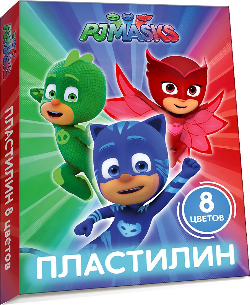 PJ Masks Пластилин Герои в масках 8 цветов72523WD PJ Masks Пластилин Герои в масках 8 цветов72523WDЛепить из яркого и легко размягчающегося пластилина Герои в масках - невероятное удовольствие. Он мягкий и пластичный, не липнет к рукам, не имеет запаха, его цвета легко смешиваются друг с другом. Из него ваш малыш создаст удивительные поделки, тренируя мелкую моторику и умение работать пальчиками, развивая тактильное восприятие формы, веса и фактуры, совершенствуя воображение и пространственное мышление. Смешивайте цвета, фантазируйте, экспериментируйте в компании с любимыми героями!В наборе Герои в масках 8 ярких цветов пластилина по 15 г и пластиковая стека. Состав: парафин, петролатум, мел, каолин, красители.