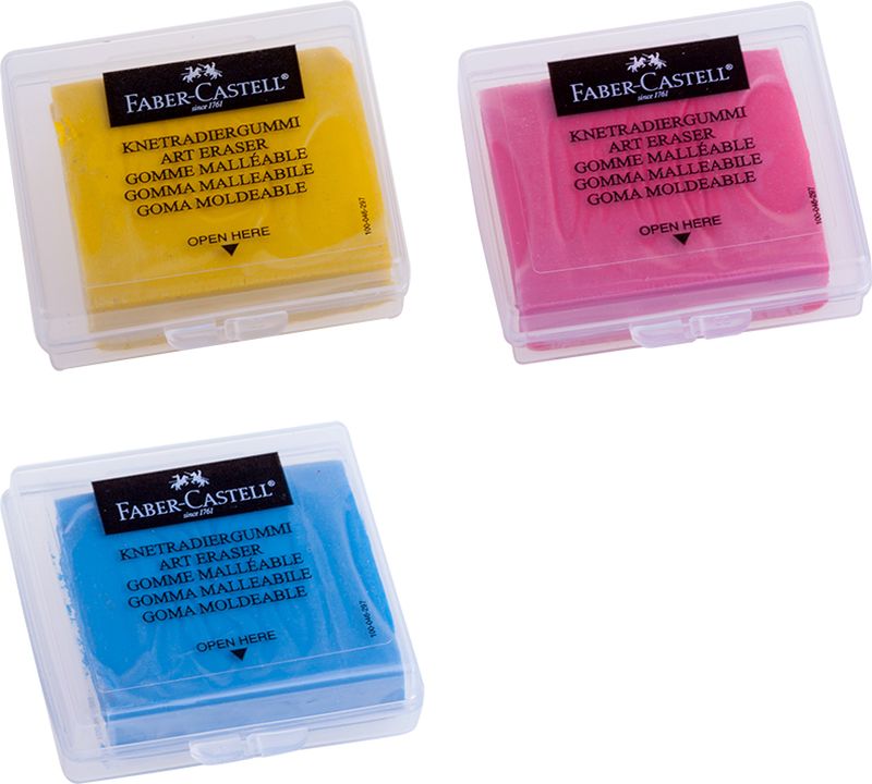 Faber-Castell Ластик-клячка 40 х 35 х 10 ммFS-36054 Faber-Castell Ластик-клячка 40 х 35 х 10 ммFS-36054Знаменитая Клячка предназначена для таких художественных работ, как ретуширование и создание спецэффектов. Мягкая пластичная структура. Прекрасно абсорбирует графит любой степени твердости.