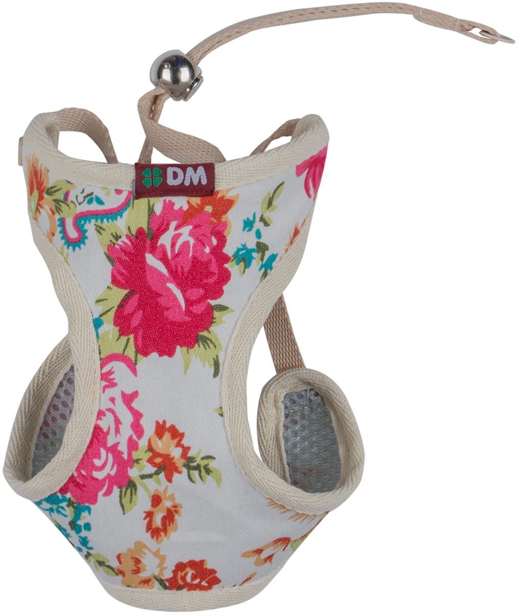 Шлейка для собак Dogmoda Цветы. Размер 3 (L)0120710 Шлейка для собак Dogmoda Цветы. Размер 3 (L)0120710Шлейка предназначена для мелких пород собак. В отличие от ошейника, она бережно охватывает шею и грудь питомца, не пережимая тело. Движения животного при этом не скованы, а наличие самой шлейки практически не ощущается.Изготовлена она из натурального хлопка. Верхний слой довольно плотный, но хорошо пропускает воздух, позволяя телу дышать, украшен декоративным цветочным узором. Внутренний слой шлейки имеет сетчатую структуру, что также способствует проникновению воздуха.Мягкая ткань делает прогулки домашнего питомца комфортными и легкими, позволяет почувствовать свободу движения. Четыре стягивающие веревки регулируются по длине при помощи надежного фиксатора. Шлейка подойдет как для девочек, так для мальчиков.