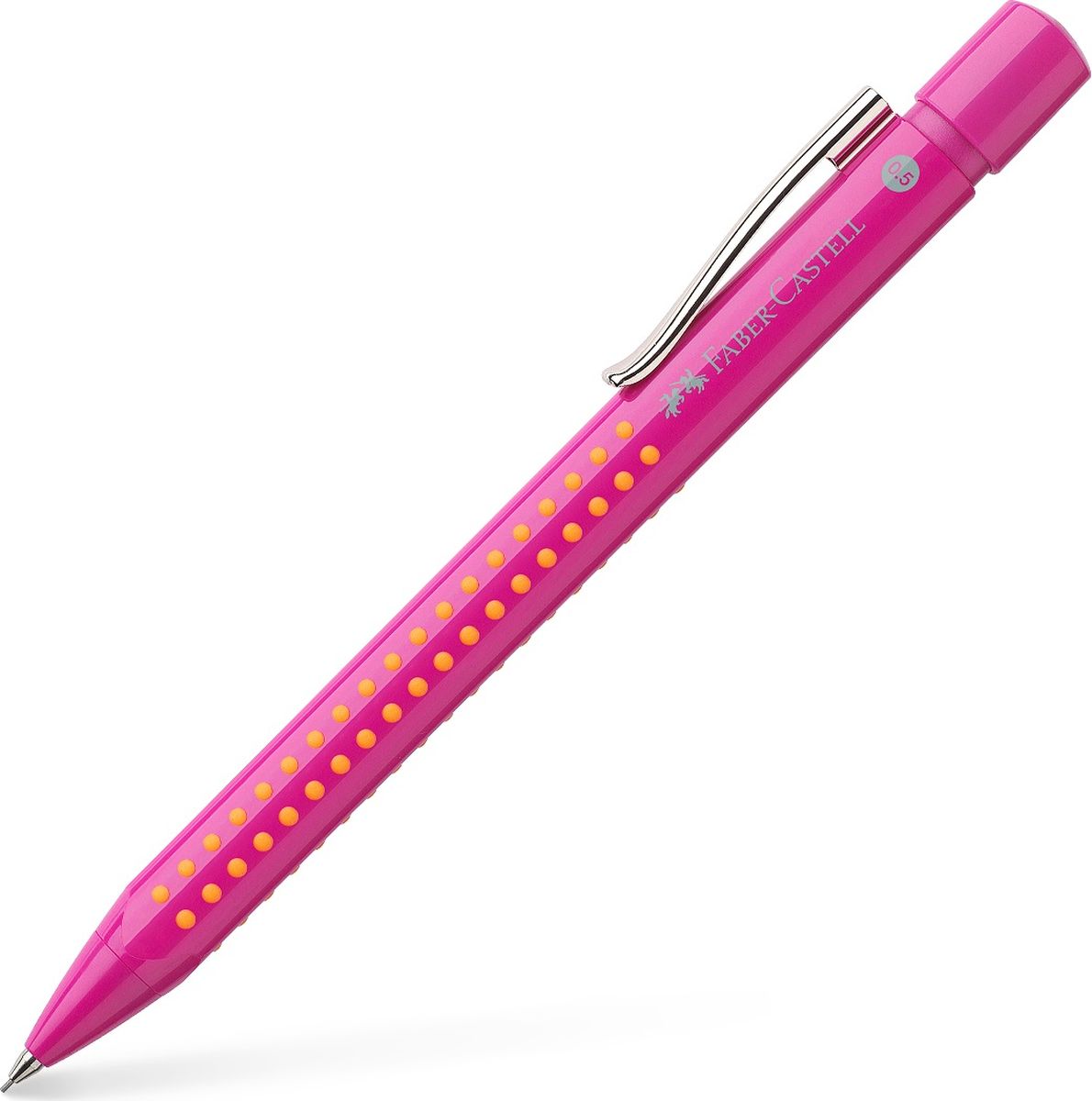 Faber-Castell Карандаш механический Grip 2010 цвет корпуса розовый 5 шт72523WD Faber-Castell Карандаш механический Grip 2010 цвет корпуса розовый 5 шт72523WDНабор механических карандашей Faber-Castell Grip 2010 станет незаменимым инструментом для начинающих и профессиональных художников, а также подойдет для повседневных записей. Особенности:запатентованная антискользящая зона захватаGrip с малыми массажными шашечками; эргономичная трехгранная форма; упругий клип, наконечник и выдвижнойколпачок наконечника из металла; система, предотвращающая поломку грифеля; оптимальная толщина грифеля 0,7 мм; качественный, длинный, выдвижной ластик,защищенный колпачком; система автоматической подачи грифеля.