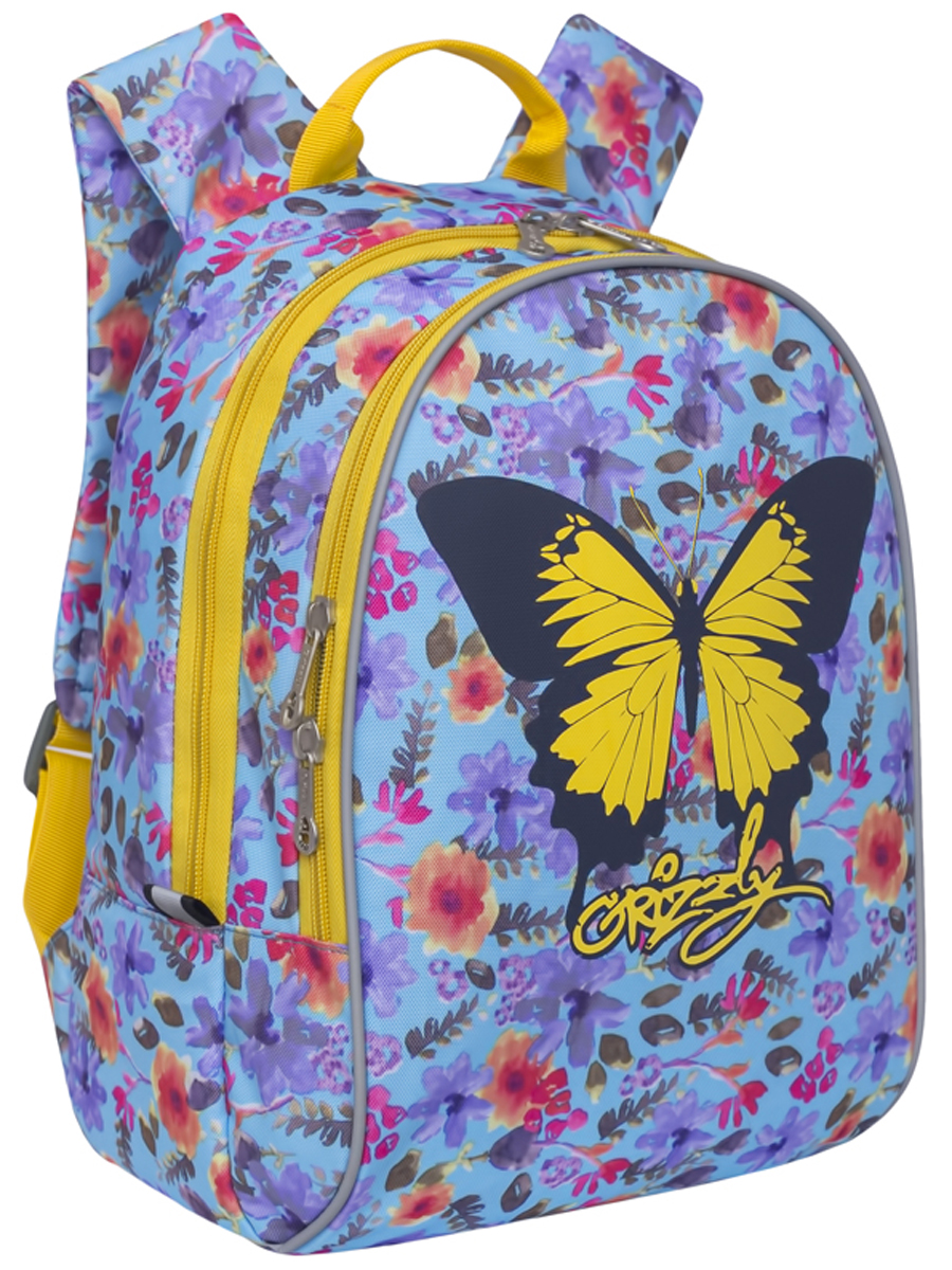 Grizzly Рюкзак RS-764-3/472523WD Grizzly Рюкзак RS-764-3/472523WDРюкзак Grizzly выполнен из полиэстера и украшен оригинальным изображением.Рюкзак имеет два отделения, закрывающиеся на застежки-молнии с двумя бегунками. В отделении у спины находится открытый карман, в другом отделении - органайзер для канцелярских принадлежностей.У рюкзака имеется текстильная ручка для переноски в руке. Широкие анатомические лямки, регулируемые по длине, равномерно распределяют нагрузку на плечевой пояс.Светоотражающие элементы не оставят незамеченным вашего ребенка в темное время суток.