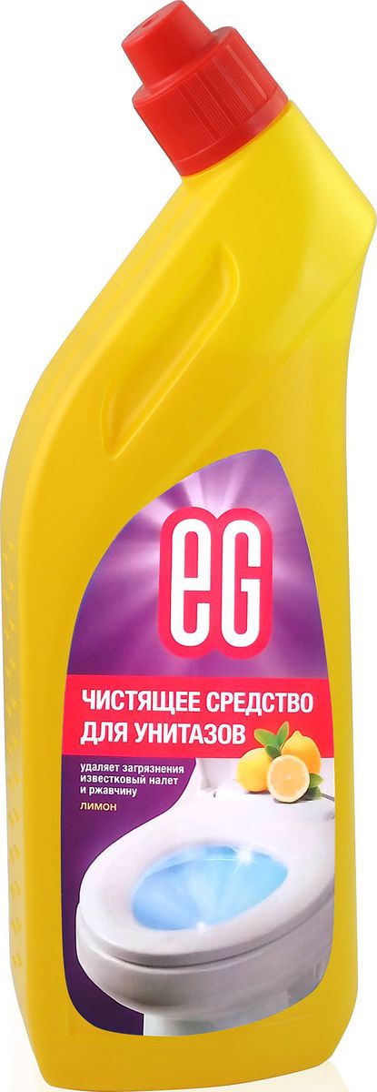 Средство для чистки унитаза EG Еврогарант Лимон, 750 млGC204/30 Средство для чистки унитаза EG Еврогарант Лимон, 750 млGC204/30Лимон. Чистящее средство для унитазов - гель. Удаляет загрязнения, известковый налет и ржавчину, придает блеск. 750 мл