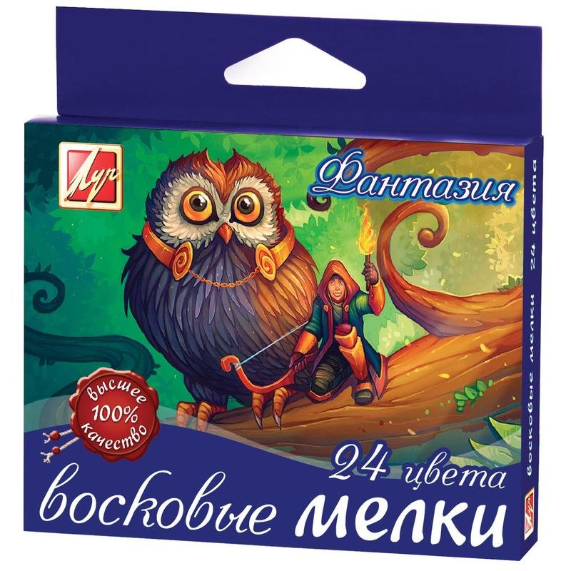 Луч Восковые мелки Фантазия 24 цветаFS-36054 Луч Восковые мелки Фантазия 24 цветаFS-36054Восковые мелки Луч Фантазия позволит развить у ребенка абстрактное мышление, а также проявить свои творческие способности. В набор входят 24 карандаша различных цветов. Картины ребенка приобретут новые оттенки, а также будут яркими, красочными и насыщенными. Карандаши смогут прослужить своему владельцу достаточно долгий срок.