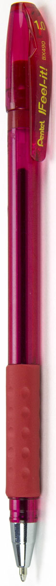 Pentel Ручка шариковая Feel It цвет чернил красный 1 ммC13S041944 Pentel Ручка шариковая Feel It цвет чернил красный 1 ммC13S041944Идеальная ручка для школьника! Ручка создана специально для комфортного письма.Масляные чернила нового поколения: пишут мягко, ярко, без нажима, цвет чернил - красный. Трехгранная мягкая зона захвата разработана для удобного положения пальцев при письме, предотвращает их скольжение; снижает напряжение и усталость руки при письме. Ручка имеет металлический прочный наконечник, который обеспечивает долговечность ручки при длительном использовании.