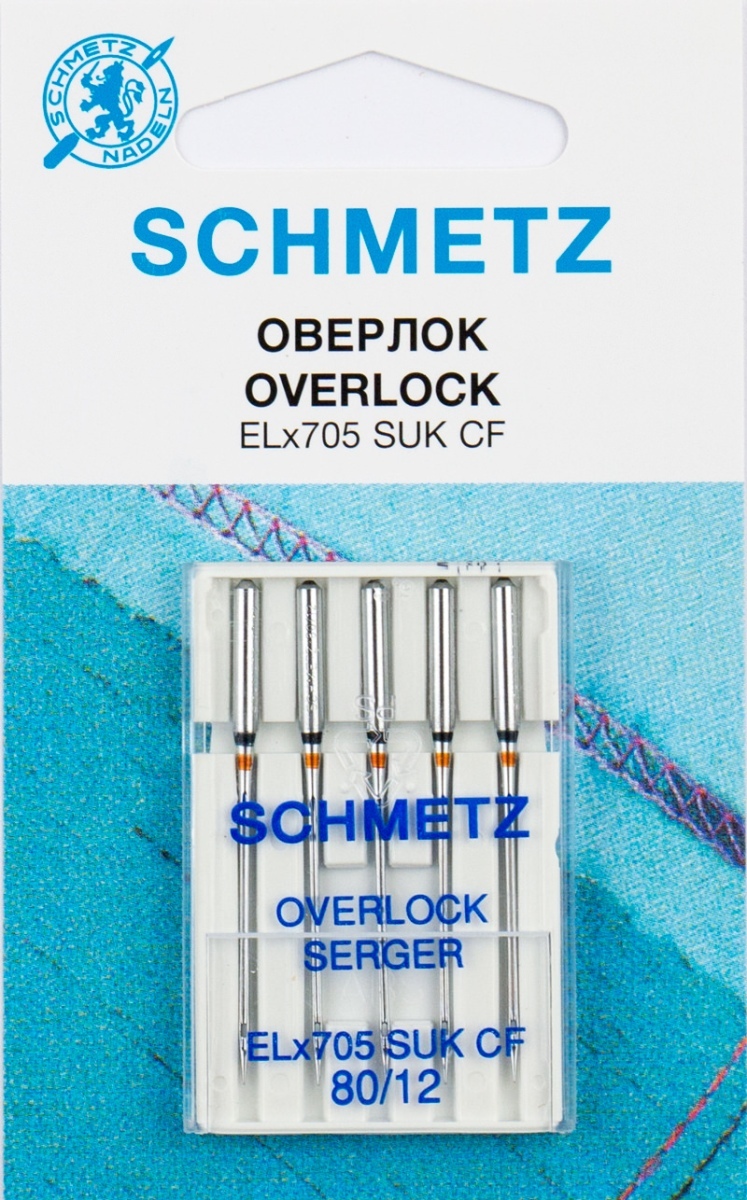 Иглы джерси Schmetz SUK CF ELx705 № 80, для плоскошовных машин, хром, 5 штComfort 05-15 Иглы джерси Schmetz SUK CF ELx705 № 80, для плоскошовных машин, хром, 5 штComfort 05-15Иглы для бытовых швейных машин всех марок