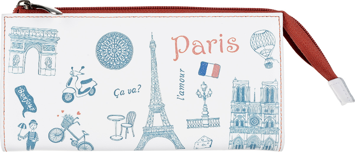Портмоне женское Befler Paris, цвет: белый, зеленый. PJ.157.-7INT-06501 Портмоне женское Befler Paris, цвет: белый, зеленый. PJ.157.-7INT-06501Портмоне Befler из коллекции Paris выполнено из натуральной кожи и оформлено оригинальным принтом. Закрывается на молнию. Внутри расположено 2 отделения для купюр, отделение для мелочи на молнии, 2 накладных кармана с отделениями для кредитных карт.