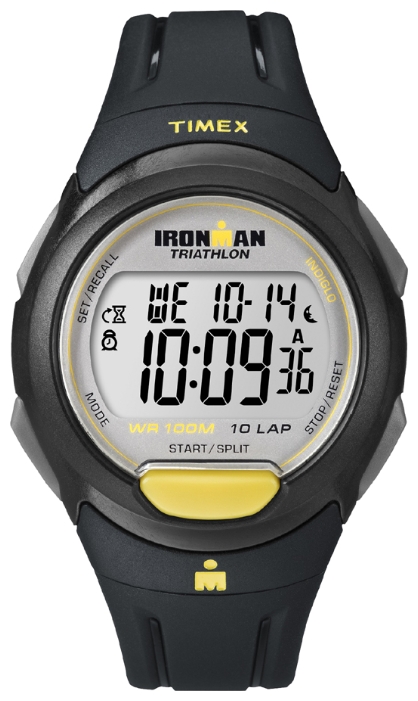 Наручные часы Timex Ironman, цвет: черный. T5K779BM8434-58AE Наручные часы Timex Ironman, цвет: черный. T5K779BM8434-58AEмеханизм кварцевый, корпус: пластик, 41 мм, стекло акриловое, ремешок: силикон, доп. функции: память на 10 тренировок, таймер, будильник, водозащита: 10 АТМ, TapScreen, подсветка INDIGLO
