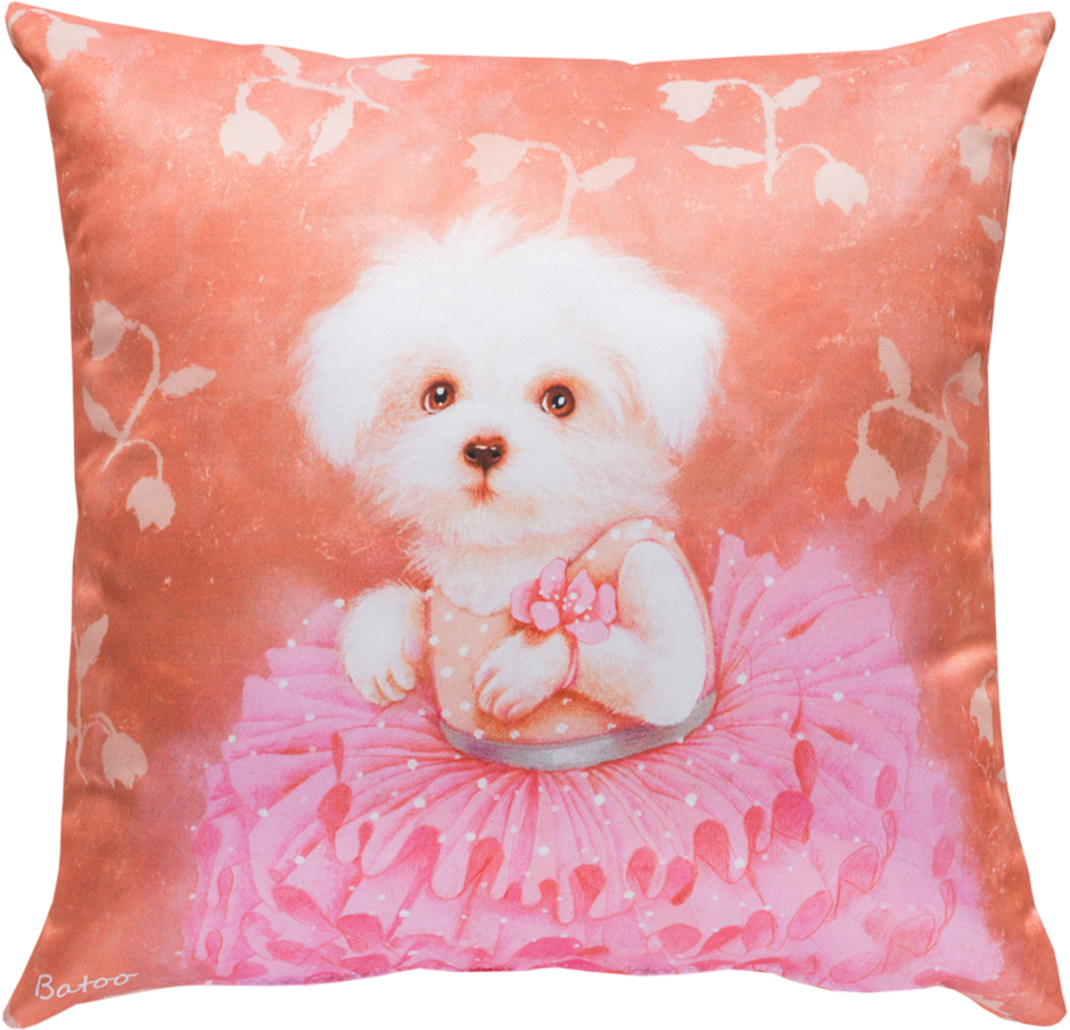 Подушка декоративная GiftnHome Болонка, 35 х 35 см531-105 Подушка декоративная GiftnHome Болонка, 35 х 35 см531-105Подушка декоративная GiftnHome Болонка прекрасно дополнит интерьер спальни или гостиной. Чехол подушки выполнен из атласа (искусственный шелк) и оформлен изысканным орнаментом. В качестве наполнителя используется мягкий холлофайбер. Чехол снабжен потайной застежкой-молнией, благодаря чему его легко можно снять и постирать. Красивая подушка создаст атмосферу уюта в доме и станет прекрасным элементом декора.