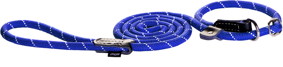 Поводок-удавка для собак Rogz Rope, цвет: синий, ширина 0,9 см. Размер M0120710 Поводок-удавка для собак Rogz Rope, цвет: синий, ширина 0,9 см. Размер M0120710Поводок-удавка для собак Rogz Rope выполнен из очень мягкого, но прочного нейлона, который не причинит неудобства собаке. Высококачественная тесьма особого плетения, удивительно мягкая на ощупь, не стирает и не путает шерсть даже длинношерстным собакам. Особо прочный закругленный нейлон препятствует разгрызанию и деформации изделий, а узкая поверхность ошейников - полуудавок помогает при дрессуре, мешая собаке тянуть поводок.Выполненные по заказу литые кольца выдерживают значительные физические нагрузки и имеют хромирование, нанесенное гальваническим способом, что позволяет избежать коррозии и потускнения изделия.Светоотражающая нить, вплетенная в нейлоновую ленту, обеспечивает видимость животного в темное время суток.Элементы изделия выполнены из 100% кожи.