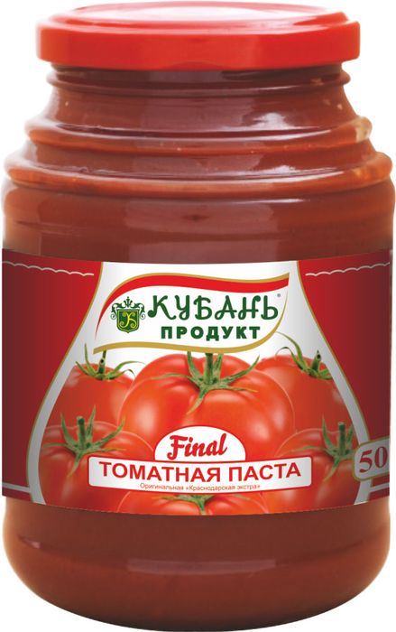 Кубань Продукт паста томатная, 500 г0120710 Кубань Продукт паста томатная, 500 г0120710Томатная паста Кубань Продукт приготовлена только из отборных Российских томатов. Очень густая, с насыщенным цветом и ароматом свежих томатов.
