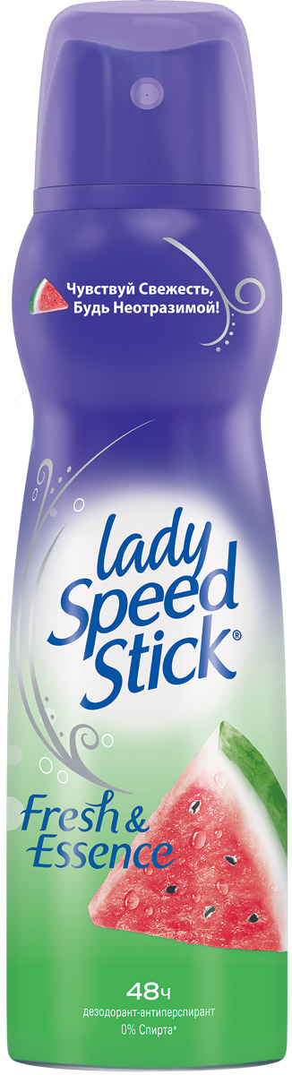 Lady Speed Stick Дезодорант-антиперспирант Fresh & Essence Арбуз, женский, 150 млFS-00897 Lady Speed Stick Дезодорант-антиперспирант Fresh & Essence Арбуз, женский, 150 млFS-00897Обеспечит защиту от неприятного запаха на 48 часов и подарит летний аромат арбуза.Товар сертифицирован.