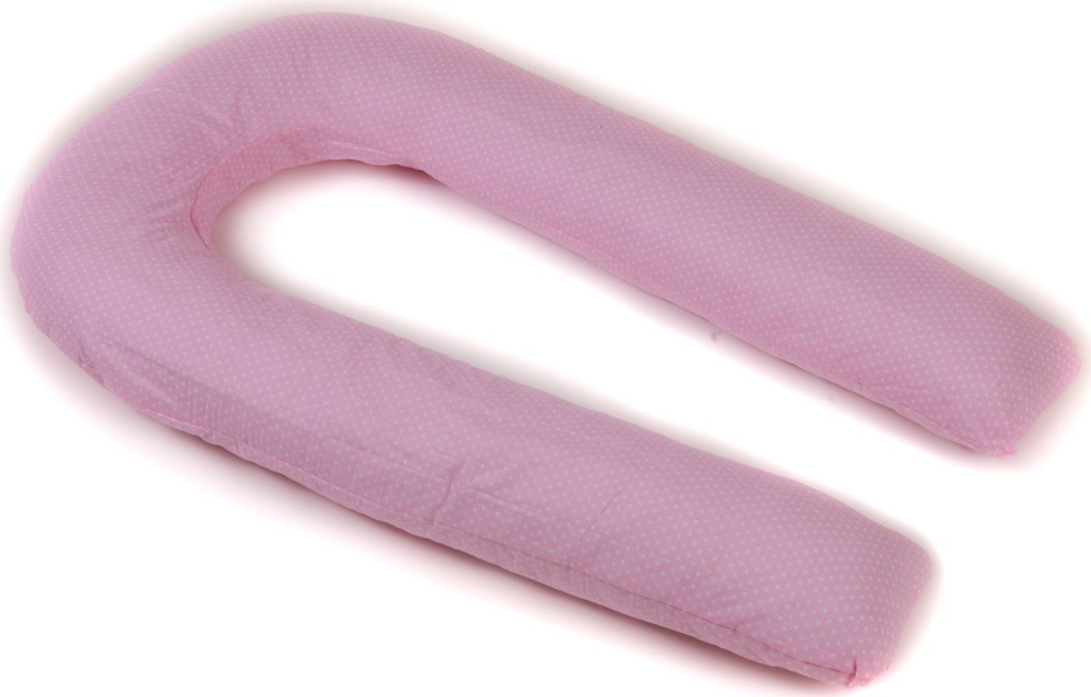 Body Pillow Подушка для беременных U-образная с наволочкой цвет розовый белый 90 х 150 смU 90х150 пено роз горох Body Pillow Подушка для беременных U-образная с наволочкой цвет розовый белый 90 х 150 смU 90х150 пено роз горохПодушка для беременных в форме U - самая популярная и самая большая подушка, которая помогает будущей маме комфортно устроиться во время дневного и ночного отдыха. Она равномерно поддерживает спинку и растущий животик, и при переворачивании на другую сторону подушку не нужно перетаскивать за собой, она обнимает тело со всех сторон.Размер подушки 340 см по внешнему краю. За счет своих размеров подушка идеально подойдет даже очень высоким девушкам.Наполнитель подушки - шарики пенополистирола - похожи на шарики анти-стресс, но диаметром 3-4 мм - это гипоаллергенный материал, который на 80% состоит из воздуха, заключенного в микроскопические клетки из вспененного полистирола.Благодаря особенности наполнителя, подушка жесткая, практически не поддается деформации и не пружинит. Благодаря этому свойству подушка идеально подойдет и для девушек с пышными формами. Контур подушки подстраивается под форму тела (шарики распределяются под весом тела). При перемещении шариков подушка издает шуршащие звуки.В комплекте есть съемная наволочка на молнии.