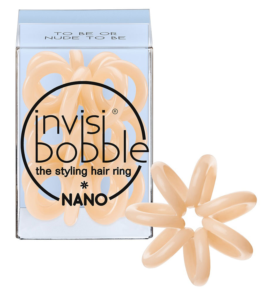 Invisibobble Резинка для волос Nano To Be or Nude to Be, 3 штSatin Hair 7 BR730MN Invisibobble Резинка для волос Nano To Be or Nude to Be, 3 штSatin Hair 7 BR730MNВсе любят естественный макияж, так почему бы не продолжить эту тему и на волосах? Пастельный оттенок invisibobble to be or nude to be из коллекции NANO вам в помощь! Долгожданный цвет для блондинок в коллекции. Коллекция invisibobble NANO создана специально для создания причЕсок! Резиночки invisibobble NANO гораздо меньше в размере, чем invisibobble ORIGINAL, тем самым они идеально подходят для создания самых разнообразных причЕсок, а также для детских волос. Резинки подходят для всех типов волос, надежно фиксируют причёску, не оставляют заломов и не вызывают головную боль благодаря неравномерному распределению давления на волосы. Кроме того, они не намокают и не вызывают аллергию при контакте с кожей, поскольку изготовлены из искусственной смолы.C резинками invisibobble можно легко создавать разные прически. Резинки прочно держат волосы любой длины, при этом не стягивая их слишком туго. «Телефонный провод» позволяет с легкостью и без вреда для волос протягивать пряди под спираль и ослаблять уже закрепленные для придания объема прическе. Миниатюрные резинки NANO идеальны для закрепления косичек и небольших прядей.Не комедогенна.
