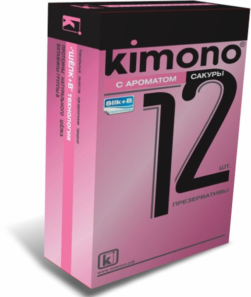 Kimono презервативы с ароматом сакуры, 12 шт0003929 Kimono презервативы с ароматом сакуры, 12 шт0003929KIMONO С ароматом сакуры, лёгкий изысканный возбуждающий аромат внесёт романтику в отношения. Гладкие презервативы в силиконовой смазке с накопителем. Произведены из отборного латекса, при изготовлении использованы самые современные технологии производства и контроля качества на всех этапах. Каждый презерватив проверен электроникой. Только для одноразового использования. Презервативы KIMONO при правильном использовании, обеспечивают надёжную защиту от нежелательной беременности и заболеваний передающихся половым путём в том числе и ВИЧ. Ни одно средство предохранения не гарантирует 100% защиты. Перед использованием необходимо ознакомится с инструкцией внутри упаковки. Фасовка презервативов KIMONO № 12 С ароматом Сакуры: в одном блоке (шоу-боксе) 12 упаковок, в каждой упаковке 12 презервативов.