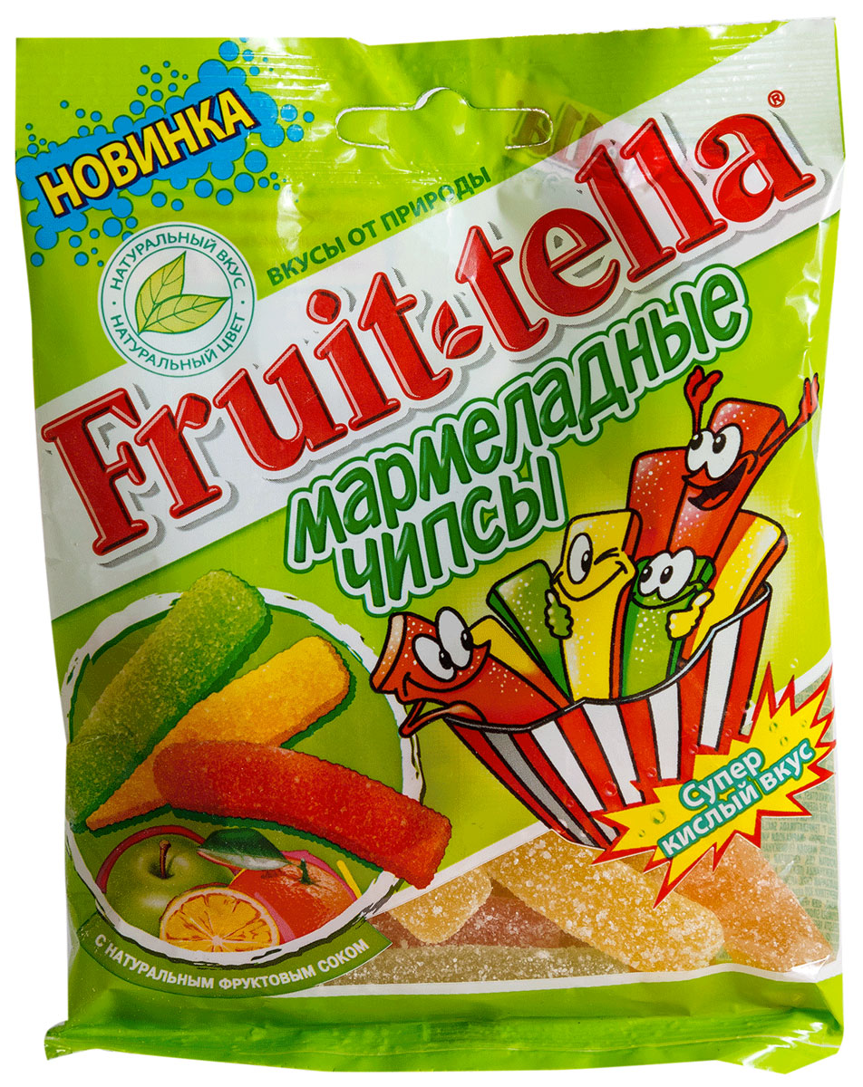 Fruittella Чипсы жевательный мармелад, 150 г0120710 Fruittella Чипсы жевательный мармелад, 150 г0120710Сочные жевательные конфеты и мармелад Fruit-tella дарят детям и взрослым всю радугу цветов и вкусов: от апельсина и яблока до черной смородины и клубники! Они изготовлены по уникальной рецептуре с использованием только натуральных компонентов – фруктов, овощей и фруктовых соков!Уважаемые клиенты! Обращаем ваше внимание на то, что упаковка может иметь несколько видов дизайна. Поставка осуществляется в зависимости от наличия на складе.