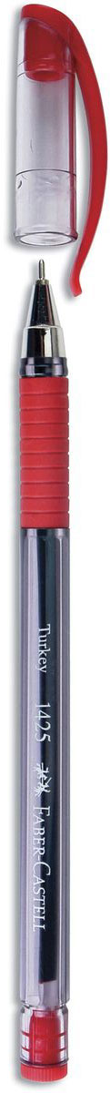 Faber-Castell Ручка шариковая 1425 цвет красный72523WD Faber-Castell Ручка шариковая 1425 цвет красный72523WDШариковая ручка Faber-Castell 1425 имеет следующие характеристики: • толщина 0,7 мм, игловидный пишущий узел;• cпециальные высококачественные чернила для экстрамягкого письма, не выцветают;• эргономичная форма;• длина письма: ~2000 м.