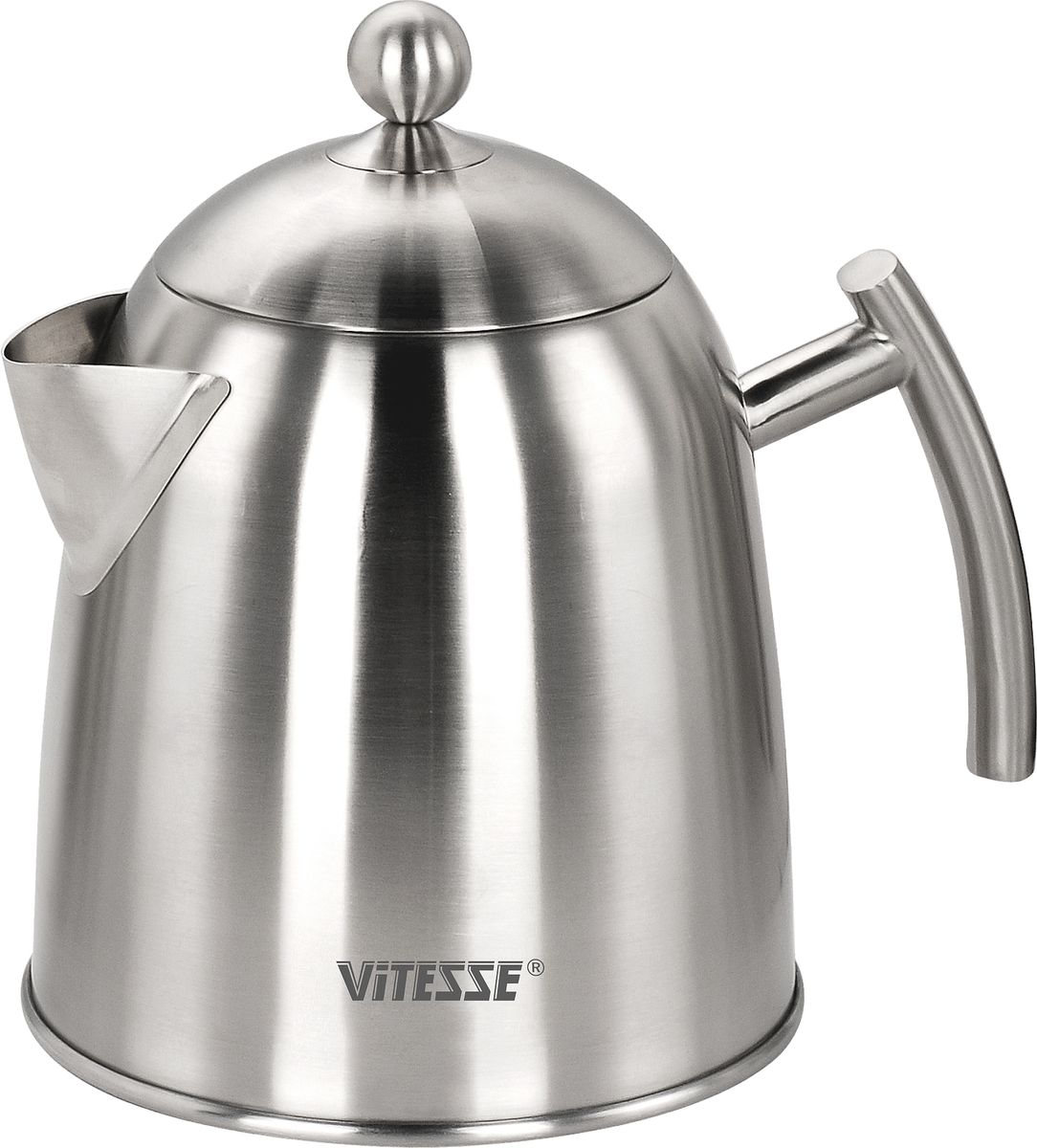 Чайник Vitesse Abella, 1,7 л23775 Чайник Vitesse Abella, 1,7 л23775Чайник Abella, выполненный из высококачественной нержавеющей стали с матовой полировкой, предоставит Вам все необходимые возможности для успешного приготовления напитков. Многослойное термоаккумулирующее дно чайника с прослойкой из алюминия обеспечит равномерное распределение тепла.Чайник подходит для газовых, электрических, стеклокерамических и индукционных плит и пригоден для мытья в посудомоечной машине. Характеристики:Материал:нержавеющая сталь. Объем чайника:1,7 л. Высота чайника (без учета крышки):20 см. Диаметр основания чайника:15,5 см. Размер упаковки:23 см х 20,5 см х 16 см. Изготовитель:Китай.Артикул:VS-1113. Кухонная посуда марки Vitesseиз нержавеющей стали 18/10 предоставит Вам все необходимое для получения удовольствия от приготовления пищи и принесет радость от его результатов. Посуда Vitesse обладает выдающимися функциональными свойствами. Легкие в уходе кастрюли и сковородки имеют плотно закрывающиеся крышки, которые дают возможность готовить с малым количеством воды и экономией энергии, и идеально подходят для всех видов плит: газовых, электрических, стеклокерамических и индукционных. Конструкция дна посуды гарантирует быстрое поглощение тепла, его равномерное распределение и сохранение. Великолепно отполированная поверхность, а также многочисленные конструктивные новшества, заложенные во все изделия Vitesse, позволит Вам открыть новые горизонты приготовления уже знакомых блюд. Для производства посуды Vitesseиспользуются только высококачественные материалы, которые соответствуют международным стандартам.
