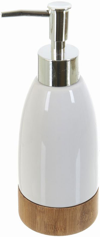 Диспенсер для жидкого мыла White Clean Nature, 300 мл68/5/3 Диспенсер для жидкого мыла White Clean Nature, 300 мл68/5/3Диспенсер для жидкого мыла White CLEAN Nature имеет емкость из прочной глазурованной керамики. Металлический дозатор позволяет легко выдавливать нужное количество жидкого мыла. Изделие красиво дополнит интерьер ванной комнаты и создаст особую атмосферу уюта и комфорта.