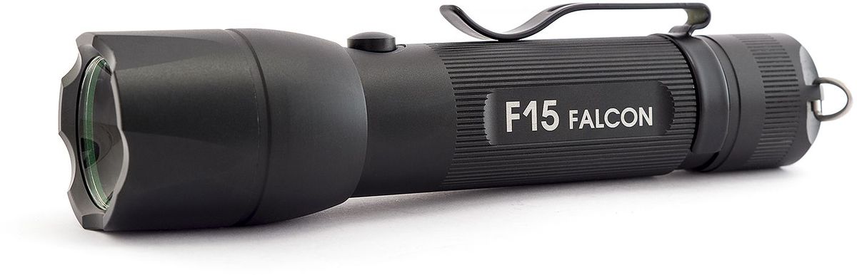 Фонарь ручной Яркий луч FalconKOCAc6009LED Фонарь ручной Яркий луч FalconKOCAc6009LEDУниверсальный фонарь с регулируемым фокусом FALCON F15. - Изменяемая фокусировка. - Нейтральный свет, приближенный к солнечному (4200К). - Новейший светодиод Cree XP-L HI. - Качественный фокусируемый свет, без «туннельного» эффекта. - Дальность до 322 метров по стандарту ANSI.- Максимальный световой поток 800 люмен. - Три режима яркости: 100%, 30%, 5%. - Программируемый порядок режимов. - Удобная боковая кнопка включения и переключения режимов. - Работа от Li-Ion аккумулятора 18650 (в комплект не входит). Управление и режимы: Три режима яркости позволяют подобрать необходимую освещенность и время работы фонаря. Режимы яркости реализованы без низкочастотного ШИМ-мерцания, что облегчает работу в сложных погодных условиях и меньше утомляет глаза. Порядок режимов в фонаре программируется, с возможностью выбрать стартовым любой из режимов.Режимы: сильный – 800 лм (100%), 1.5 часа работы; средний – 240 лм (30%), 7 часов работы; слабый – 40 лм (5%), 44 часа работы.Удобная боковая кнопка дает возможность не только быстро выбрать необходимый режим яркости или изменить настройки фонаря, но и подавать сигналы неполными нажатиями без фиксации.Порядок режимов: В фонаре реализованы три линейки режимов: 1) 100% – 30% – 5% (заводская установка), 2) 30% – 5% – 100%, 3) 5% – 30% – 100%. Для смены линейки включите фонарь, затем нажмите и удерживайте кнопку в течение 7 сек. После этого фонарь мигнет, сигнализируя о смене линейки. Одно мигание – линейка 1, два мигания – линейка 2, три – соответственно, линейка 3.Фонарь работает на Li-Ion аккумуляторах формата 18650 длиной 65-70 мм, мы рекомендуем использовать качественные защищенные аккумуляторы от проверенных производителей.Использование двух батареек CR123 или аккумуляторов 16340 запрещено!