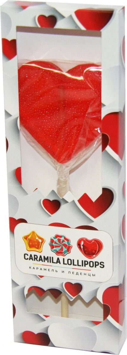 Caramila Lollipops Сердце леденец на палочке, 50 г0120710 Caramila Lollipops Сердце леденец на палочке, 50 г0120710Caramila Lolipops - новый леденцовый бренд. Леденцы на палочках в самых модных и необычных формах: совенок, череп, сердечко, машинка и робот.