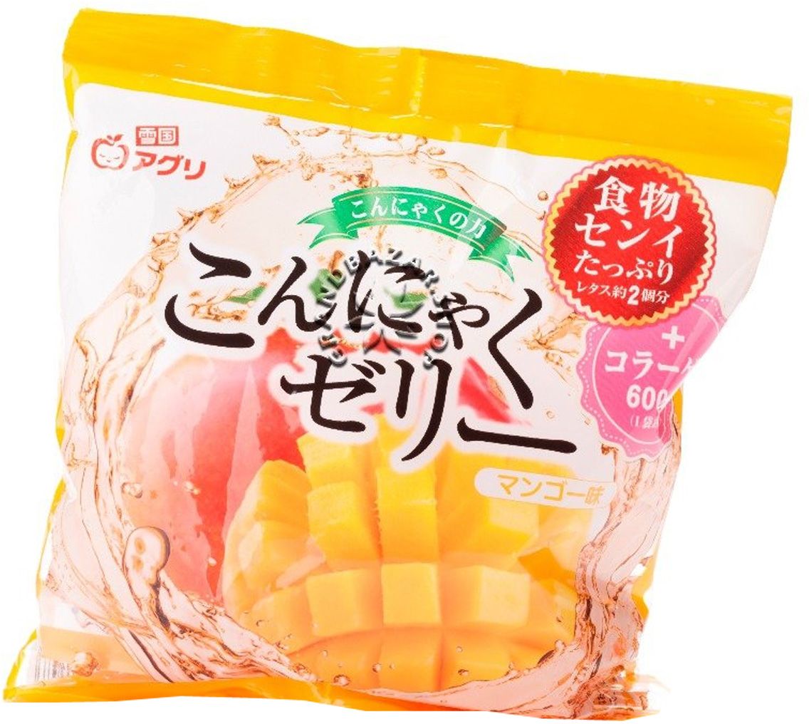 Yukiguni желе конняку десерт с соком манго, 115 г101 Yukiguni желе конняку десерт с соком манго, 115 г101Низкокалорийный диетический продукт способствует снижению холестерина. Освежающий, нежный и мягкий вкус манго. Хорошо сочетается с мороженым или сливками.Основой желе являются водорастворимые пищевые волокна, которые способствуют очищению и дают длительное чувство насыщения, купируют чувство голода, способствуют похудению. Содержит коллаген, который обладает омолаживающим эффектом для кожи и является источником минералов, витаминов. Содержит натуральные соки. Вкусный и полезный продукт для взрослых и детей.