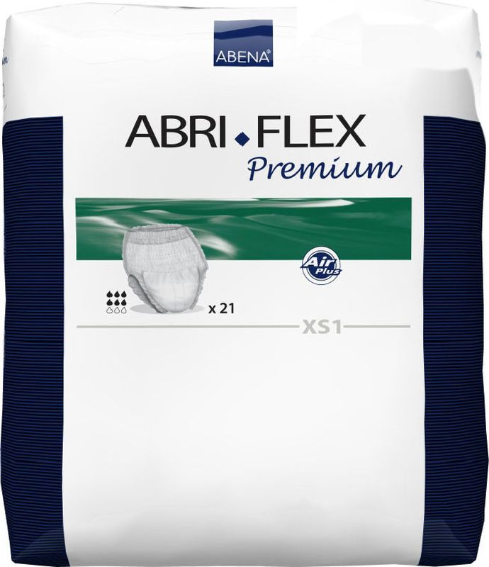 Abena Подгузники-трусики Abri-Flex Premium XS1 21 шт5010777139655 Abena Подгузники-трусики Abri-Flex Premium XS1 21 шт5010777139655Abena Подгузники-трусики Abri-Flex Premium XS1, 21 шт, впитываемость 1400 г, размер 45-70 см