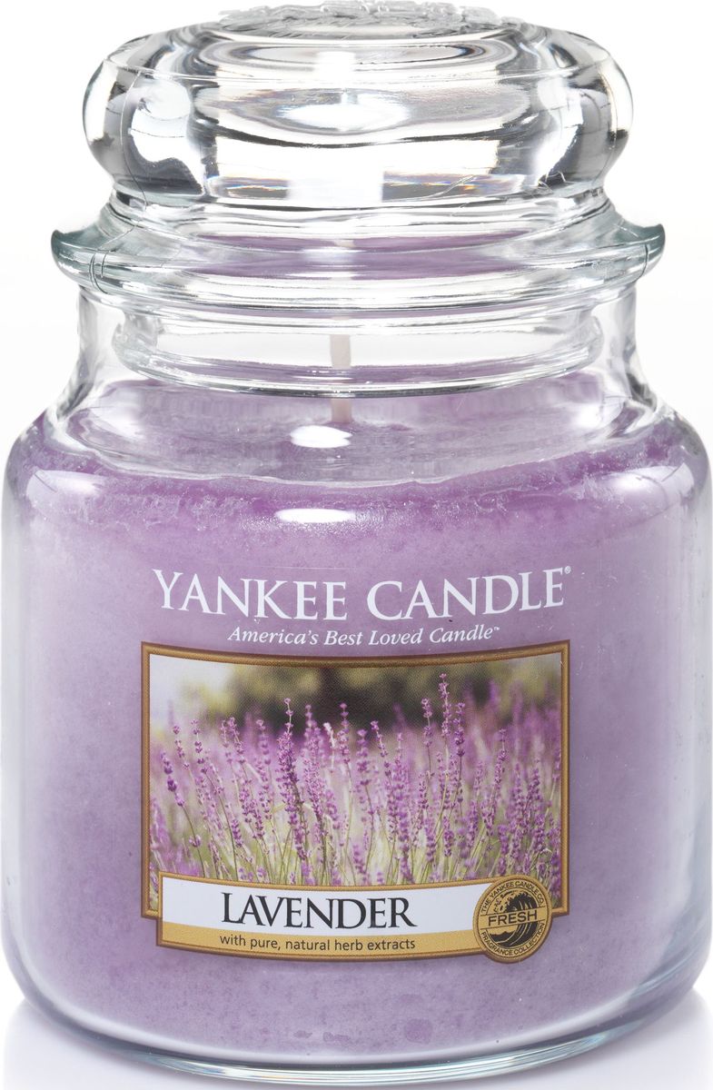 Ароматическая свеча Yankee Candle Лаванда / Lavender, 25-45 чFS-80299 Ароматическая свеча Yankee Candle Лаванда / Lavender, 25-45 чFS-80299Роскошный и одновременно успокаивающий букет лаванды.Верхняя нота: Озон, Эвкалипт, ШалфейСредняя нота: Свежая Лаванда, Тимьян, РозмаринБазовая нота: Мускус, Древесные, Восточные, Ванильные, Сливочные Ноты, Пачули