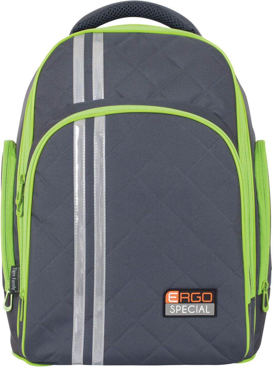 Tiger Enterprise Рюкзак Lime & Grey72523WD Tiger Enterprise Рюкзак Lime & Grey72523WDЛегкая конструкция и анатомически правильная спинка рюкзака Tiger Enterprise Lime & Grey уменьшают нагрузку на позвоночник. Вместительное внутреннее отделение и удобные карманы для полного порядка в вещах и спортивный дизайн для активного образа жизни.Характеристики: одно отделение, три кармана; прорезиненное дно; формоустойчивая вентилируемая спинка; широкие регулируемые лямки; удобная ручка для переноски; съемный нагрудный ремешок; светоотражающие элементы; водоотталкивающая ткань.