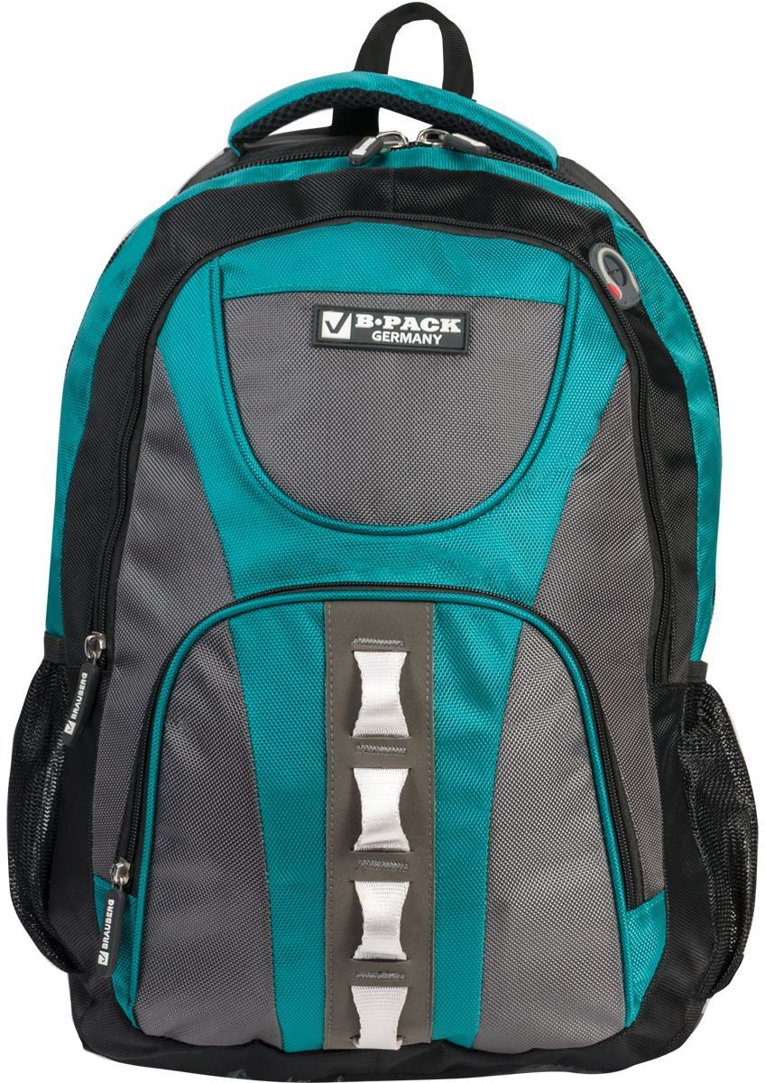 Brauberg Рюкзак Арктика72523WD Brauberg Рюкзак Арктика72523WDРюкзак с цветными вставками модного мятного оттенка не только стильный, но и многофункциональный. Множество карманов разного размера позволят удобно разместить в нем все необходимые вещи.• 2 отделения, 3 кармана. • Формоустойчивая спинка. • Водоотталкивающая ткань. • Органайзер. • Внутренний карман с креплением под планшет. • Внешний выход под наушники. • Цвет - серо-зеленый. • Размер: 46х34х15 см. • Объем: 30 литров.