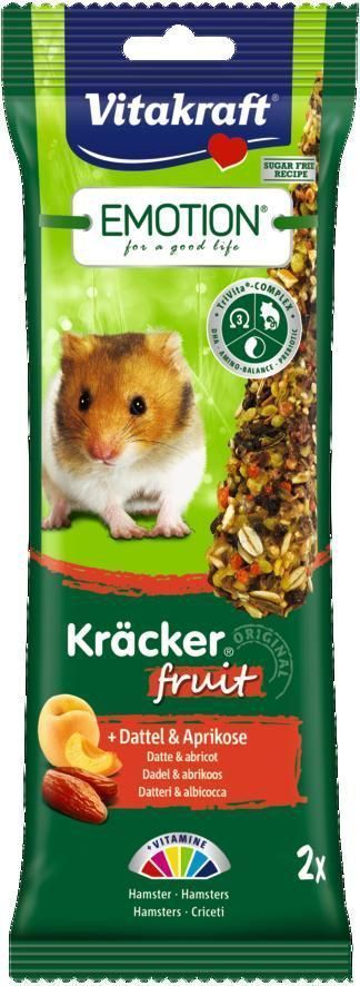 Крекеры для хомяков Vitakraft Fruit, финики, абрикос, 2 шт.0120710 Крекеры для хомяков Vitakraft Fruit, финики, абрикос, 2 шт.0120710Крекеры с инновационным Tri-Vita Complex: ДГК (докозагексаеновая кислота) для поддержания функции сердца, мозга, иммунной системы, пребиотик для здорового пищеварения и правильный баланс аминокислот, увеличивающий пищевую ценность. Изготовлены по уникальной технологии трехкратного запекания, максимально сохраняющей полезные свойства.