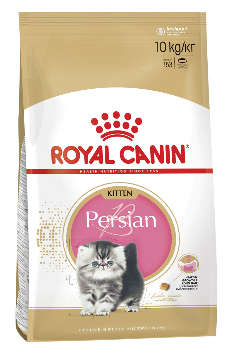 Корм сухой Royal Canin Kitten Persian, для котят персидской породы, в возрасте от 4 до 12 месяцев, 400 г0120710 Корм сухой Royal Canin Kitten Persian, для котят персидской породы, в возрасте от 4 до 12 месяцев, 400 г0120710Сухой корм Royal Canin Kitten Persian предназначен для котят персидской породы, в возрасте от 4 до 12 месяцев.То, как протекала фаза роста, будет сказываться на здоровье персидского котенка на протяжении всей его жизни! Вот почему на данном этапе следует уделять котенку особое внимание, учитывая типичные характеристики породы, которые проявляются уже в раннем возрасте.Особенности корма:Ruby 6 - крокеты специальной формы, облегчающие захват и побуждающие персидских котят пережевывать пищу.Улучшенное пищеварение: эксклюзивное сочетание нутриентов обеспечивает безопасность пищеварения у персидских котят. Протеины с высокой степенью усвояемости (L.I.P.), а также оптимальное содержание клетчатки и пребиотиков гарантируют баланс кишечной микрофлоры.Поддержка естественных защитных механизмов: способствует укреплению естественных механизмов благодаря эксклюзивному комплексу антиоксидантов.Состав: дегидратированное мясо птицы, рис, животные жиры, кукуруза, изолят растительных белков, гидролизат белков животного происхождения, растительная клетчатка, свекольный жом, дрожжи, рыбий жир, минеральные вещества, соевое масло, фруктоолигосахариды, оболочка и семена подорожника (0,5 %), гидролизат дрожжей (источник мaннановых олигосахаридов), масло огуречника аптечного, экстракт бархатцев прямостоячих (источник лютеина).Питательные добавки: витамин A 29100 МЕ, витамин D3 800 МЕ, E1 (железо) 37 мг, E2 (йод) 3,7 мг, E4 (медь) 5 мг, E5 (марганец) 48 мг, E6 (цинк) 145 мг, E8 (селен) 0,08 мг; консерванты, антиоксиданты.Содержание питательных веществ: белки 32%, жиры 22%, минеральные вещества 7,1%, клетчатка пищевая 2,7%, жирные кислоты Омега 6 49,7 г, жирные кислоты Омега 3 10,6 г, жирные кислоты EPA и DHA 4 г, медь 15 мг.Товар сертифицирован.Уважаемые клиенты! Обращаем ваше внимание на возможные изменения в дизайне упаковки. Качественные характеристики товара остаются неизменными. Поставка осуществляется в зависимости от наличия на складе.