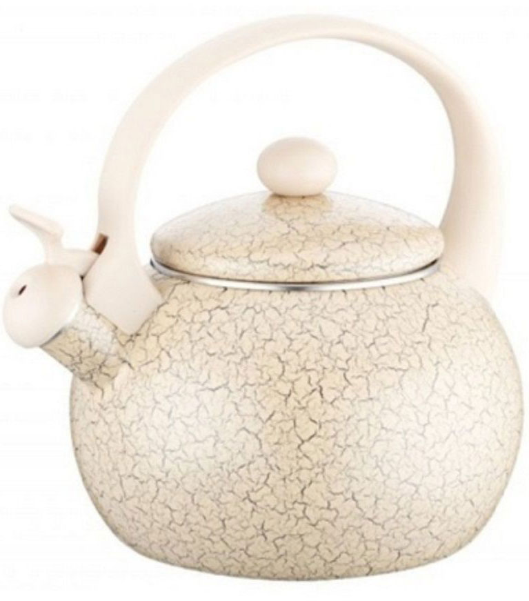 Чайник эмалированный Elff Decor, со свистком, 2,2 л. 1407-099115510 Чайник эмалированный Elff Decor, со свистком, 2,2 л. 1407-099115510Чайник со свистком Эмалированное покрытие Удобная ручка из цветного бакелита Подходит для всех видов кухонных плит Можно мыть в посудомоечной машине Емкость-2,2 л