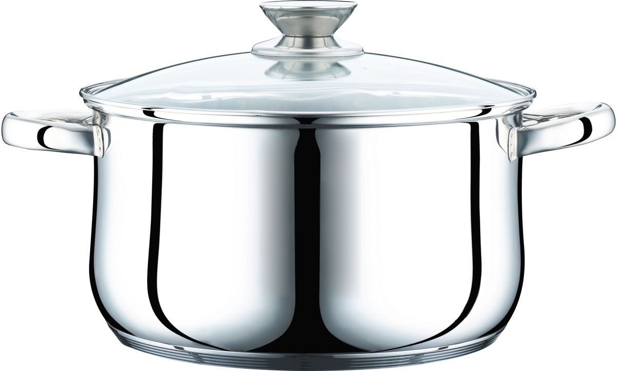 Кастрюля Elff Decor с крышкой, 4,7 л94672 Кастрюля Elff Decor с крышкой, 4,7 л94672Кастрюля Высококачественная нержавеющая сталь 18/10 5-х слойное капсульное дно равномерно распределяет тепло Стеклянная крышка Можно мыть в посудомоечной машине d.22х12,5 см., емкость -4,7л