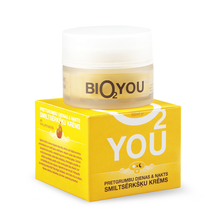 BIO2You Yellow range Омолаживающий дневной и ночной облепиховый крем, 50 мл960046 BIO2You Yellow range Омолаживающий дневной и ночной облепиховый крем, 50 мл960046Облепиховый питательный дневной и ночной крем от морщин с гиалуроновой кислотой. Интенсивно увлажняет, питает и восстанавливает кожу, Заметно улучшает контуры лица, придает упругость коже.