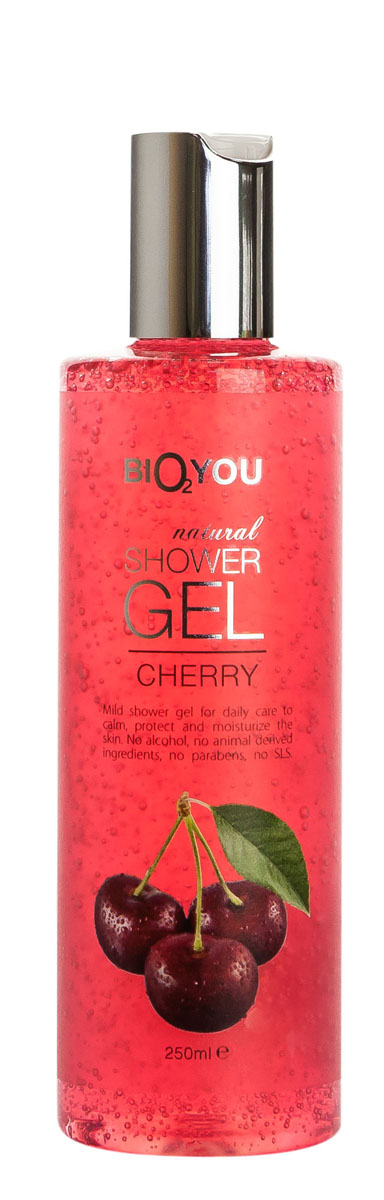 BIO2You Гель для душа Вишня, 250 мл961951 BIO2You Гель для душа Вишня, 250 мл961951Нежный гель для душа для ежедневного использования, успокаиваeт и увлажняeт кожу. Не содержит спиртa, продукты животного происхождения, парабены и SLS.