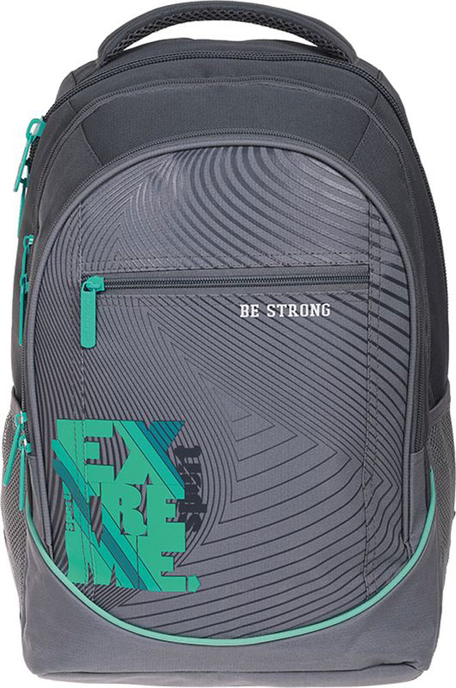 Berlingo Рюкзак Sport Extreme72523WD Berlingo Рюкзак Sport Extreme72523WDРюкзак Berlingo - это современный многофункциональный молодежный рюкзак, выполненный из прочного износостойкого материала высокого качества.Эргономичная спинка и широкие регулируемые лямки обеспечат комфорт при носке. Плотная внутренняя подкладка устойчива к разрывам.Рюкзак имеет три основных отделения, встроенный органайзер и усиленное дно. На лицевой стороне расположен карман на застежке-молнии, а по бокам находятся сетчатые карманы. Рюкзак оснащен текстильной ручкой для удобной переноски в руке.Стильный дизайн и удобная конструкция рюкзака сделают его незаменимым аксессуаром в повседневном использовании.Светоотражающие элементы обеспечивают безопасность в темное время суток.