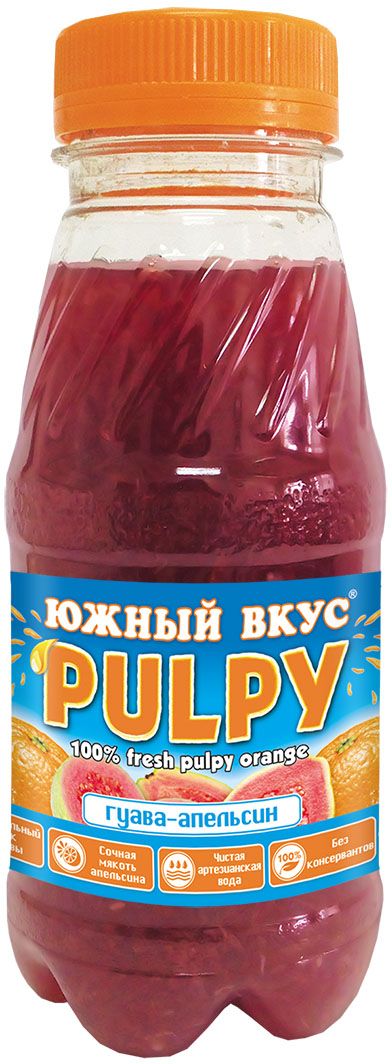 Южный вкус Pulpy напиток гуава, апельсин, 6 шт по 0,25 л0120710 Южный вкус Pulpy напиток гуава, апельсин, 6 шт по 0,25 л0120710Южный Вкус PULPY освежит, наполнит жизненной энергией, утолит жажду и укротит голод, ведь в нем так много натуральных частичек солнечного апельсина!