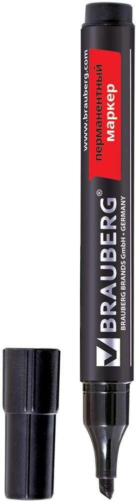 Brauberg Маркер перманентный Contract цвет черный72523WD Brauberg Маркер перманентный Contract цвет черный72523WDЦвет колпачка соответствует цвету чернил. Фетровый наконечник обладает повышенной износостойкостью и обеспечивает экономный расход чернил. Отличается продленной линией письма. Ширина линии письма - 1-5 мм. Скошенный наконечник. Цвет - черный. Яркие, светоустойчивые чернила. Для письма на любой поверхности. Нестираемый.
