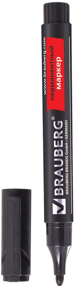 Brauberg Маркер перманентный Energy цвет черный72523WD Brauberg Маркер перманентный Energy цвет черный72523WDЦвет наконечника колпачка соответствует цвету чернил. Фетровый наконечник обладает повышенной износостойкостью и обеспечивает экономный расход чернил. Отличается продленной линией письма. Ширина линии письма - 3 мм. Круглый наконечник. Цвет - черный. Яркие, светоустойчивые чернила. Предназначен для письма на любой поверхности. Нестираемый.