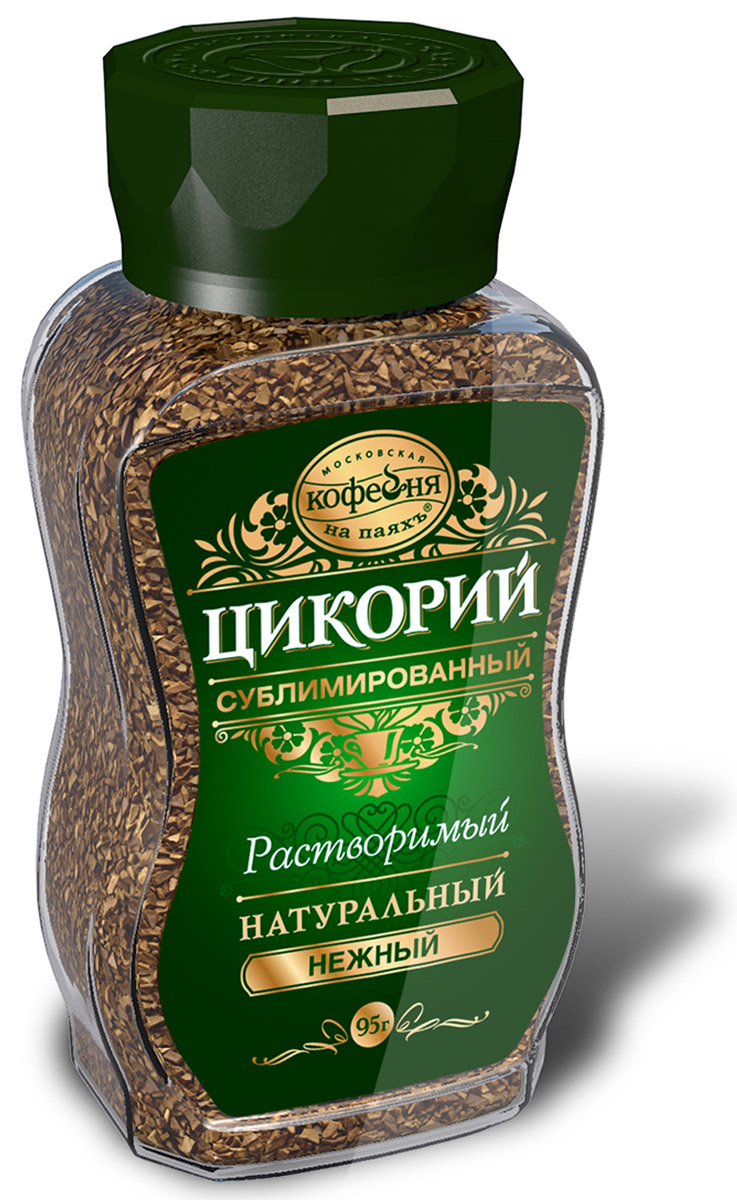 Московская кофейня на паяхъ Нежный цикорий натуральный сублимированный, 95 г0120710 Московская кофейня на паяхъ Нежный цикорий натуральный сублимированный, 95 г0120710Для тех, кто ищет цикорий с более тонким изысканным вкусом, придется по душе НЕЖНЫЙ сублимированный Цикорий. Благодаря средней степени обжарки он отличается ярким натуральным вкусом и богатым ароматом.